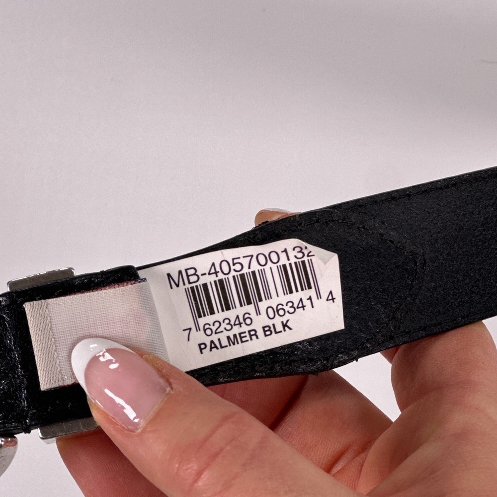 Fossil Mens 1998 Palmer Leather Belt Black Vintage Size L - Picture 3 of 8